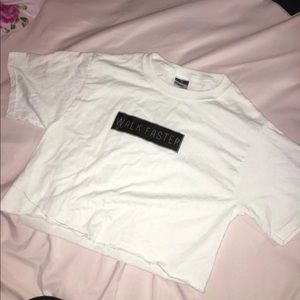 Forever 21 Walk Faster Cropped Tshirt
